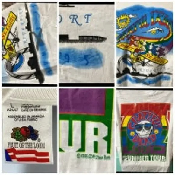 1995 tour shirt Grateful Dead dancing bear t-shirt Large Single stitch